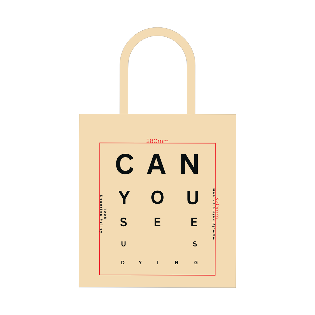 "can you see us dying" TOTE BAG FOR CHARITY