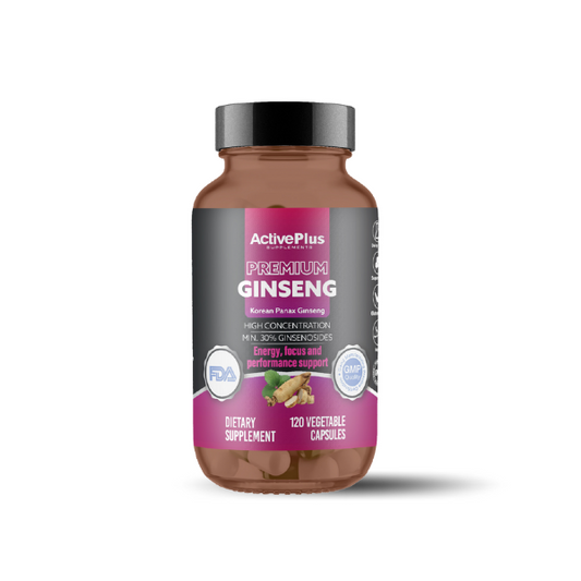 Active Plus Premium Korean Panax Ginseng 120 vegetarian capsules